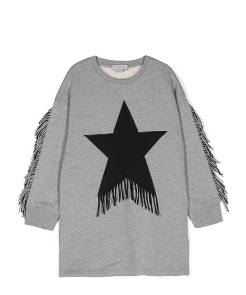 Fringed Star cotton sweatshirt dress