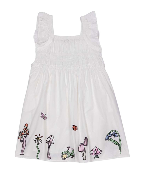 Платье без рукавов с лесным принтом