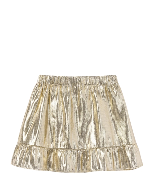 Metallic frill skirt
