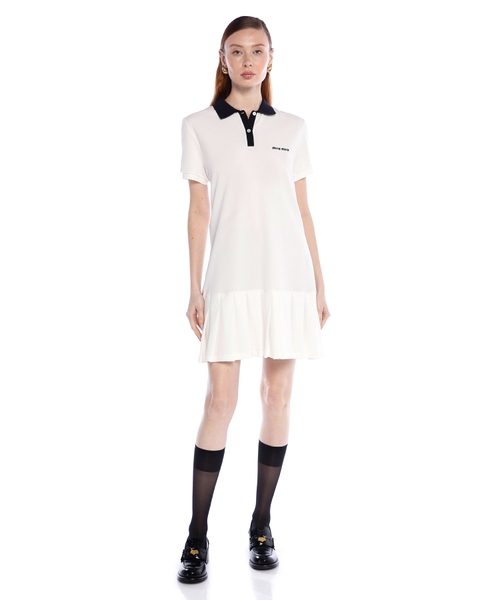 Хлопковое мини-платье piqué