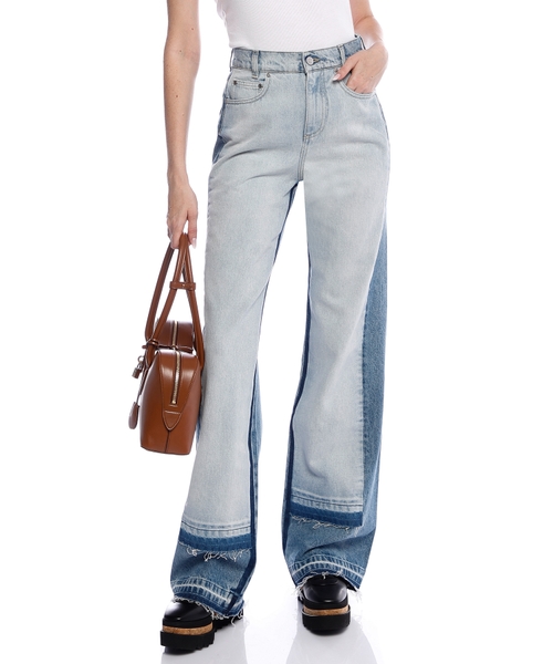 İkirəng dizaynlı denim şalvar