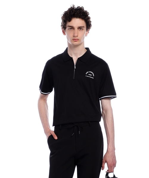 Поло с застежкой-молнией