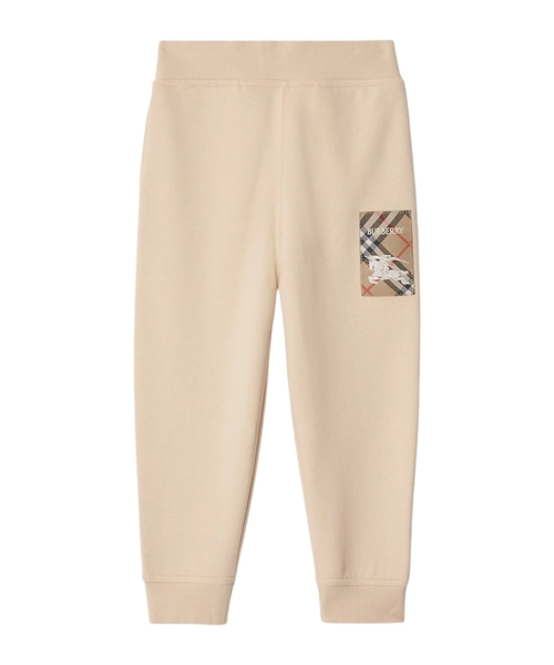 Check Label Cotton Jogging Pants