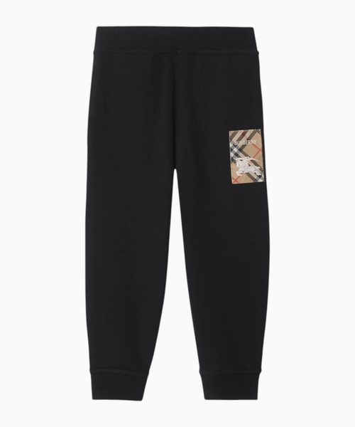 Check Label Cotton Jogging Pants