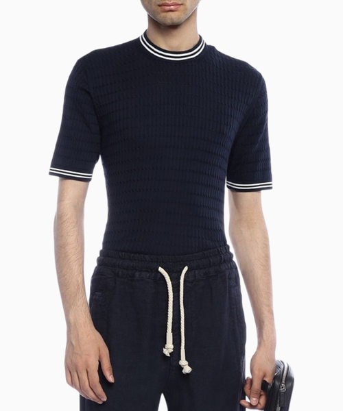 Short-sleeved cotton jumper