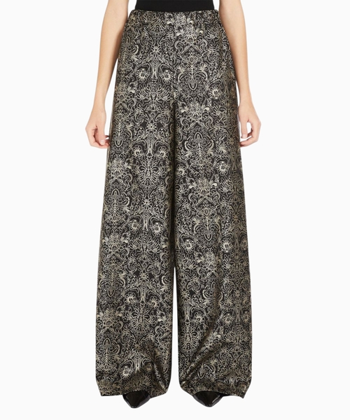 Domizia printed silk trousers