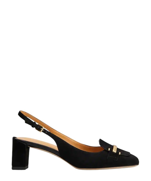 Zamşa slingback ayaqqabısı