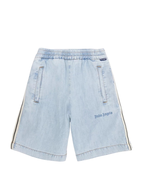 Denim shorts with logo