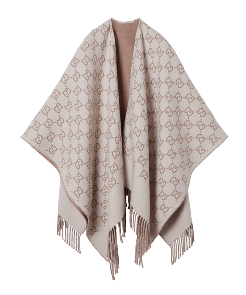 Printed wool poncho | Emporium
