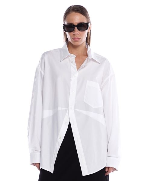 Асимметричная рубашка на пуговицах