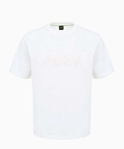 İkiqat loqolu pambıq cersi T-shirt