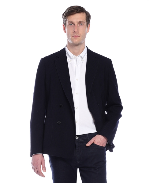 Blazer in a patterned wool blend