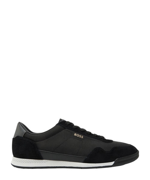 Sneakers with suede trims