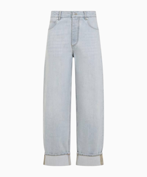 Turned up jeans