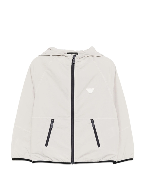 Нейлоновая куртка с капюшоном и логотипом