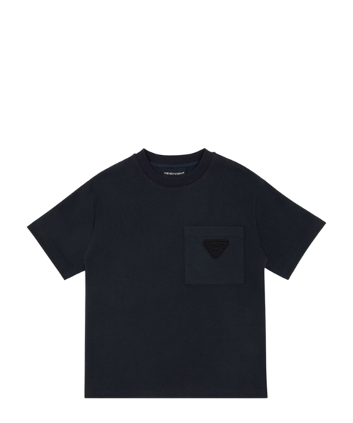 Loqo naxışlı interlok cersi T-shirt