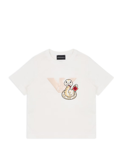 T-shirt with snake print
