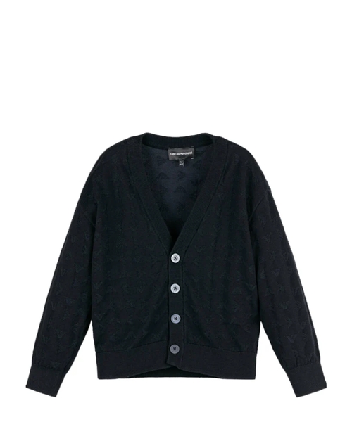 Embroidered eagle cardigan