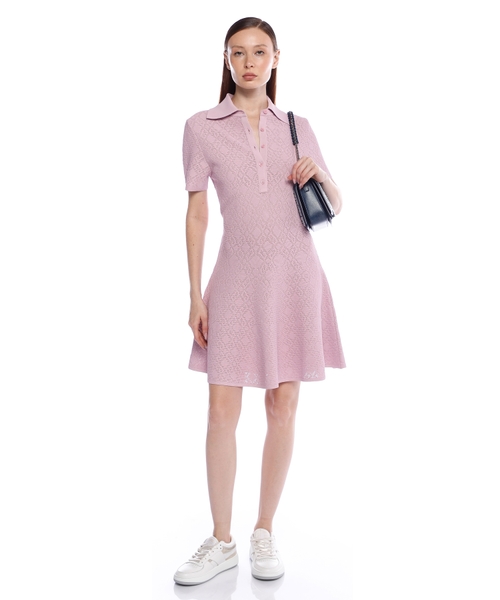 Monogram jacquard polo dress