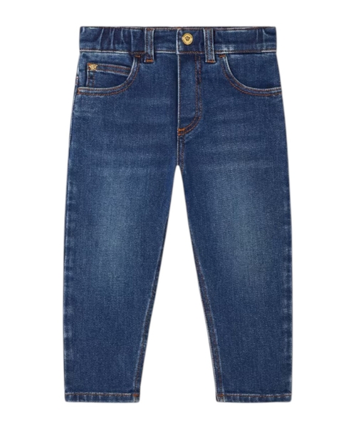 Elastik belli denim şalvar