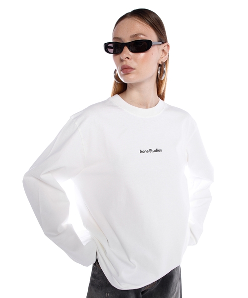 トップス Acne studios white long sleeve T-shirt White Long Sleeve T-shirt | ACNE STUDIOS - Antonia