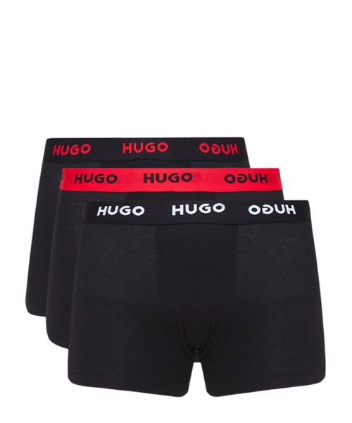 Three-pack of stretch-cotton boxer briefs with logos