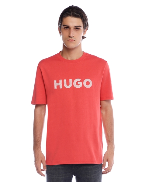 Düz biçimli pambıq T-shirt