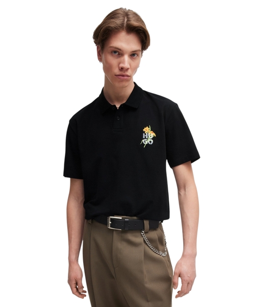 Хлопковое поло из пике с логотипом