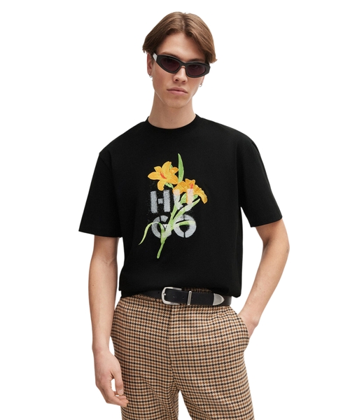 Хлопковая футболка DILABLUMI с принтом