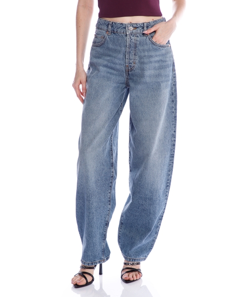 Bol biçimli denim şalvar
