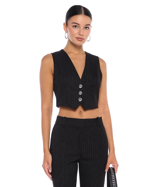 Укороченный жилет облегающего кроя