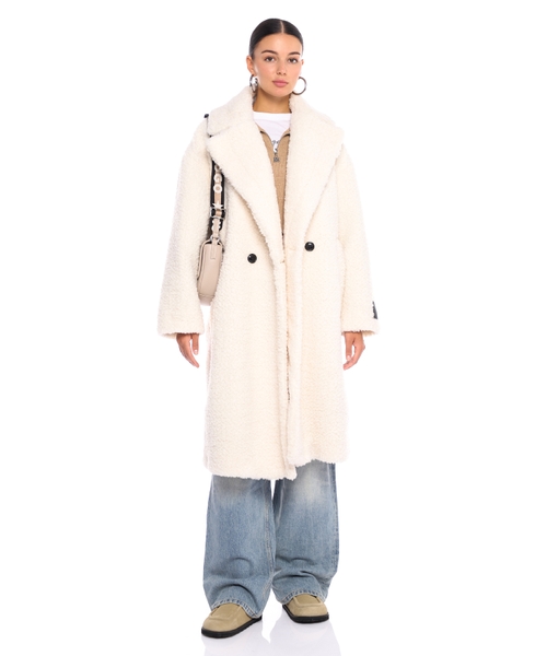 Двубортное оверсайз пальто