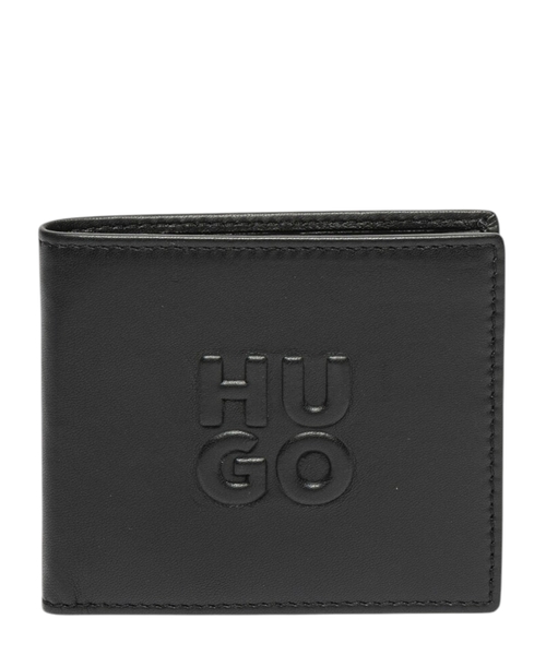 Leather wallet with logo