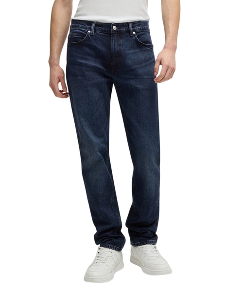Straight-leg denim jeans