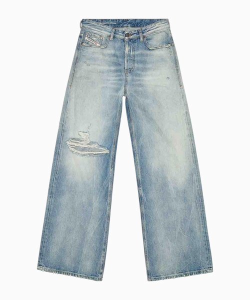 1996 D-Sire düz biçimli denim şalvar