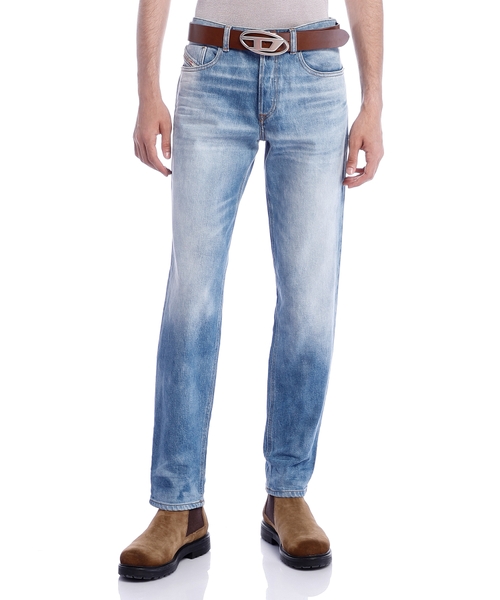 Düz biçimli denim şalvar