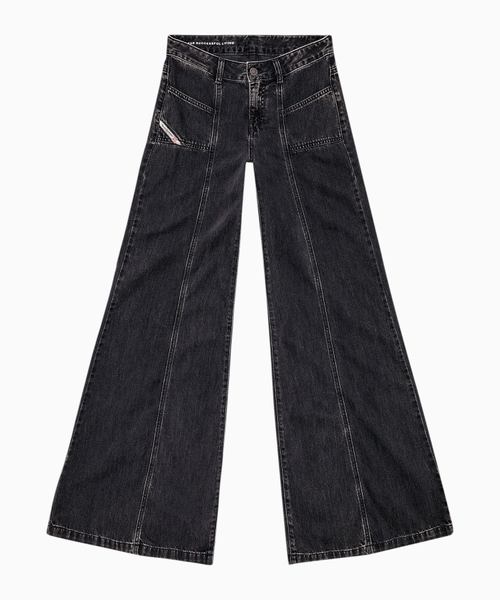 D-Akii 068hn enli biçimli denim şalvar