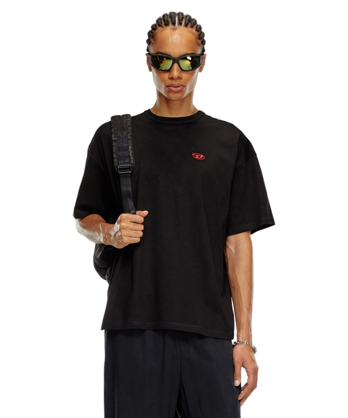 T-shirt with Oval D print and embroidery