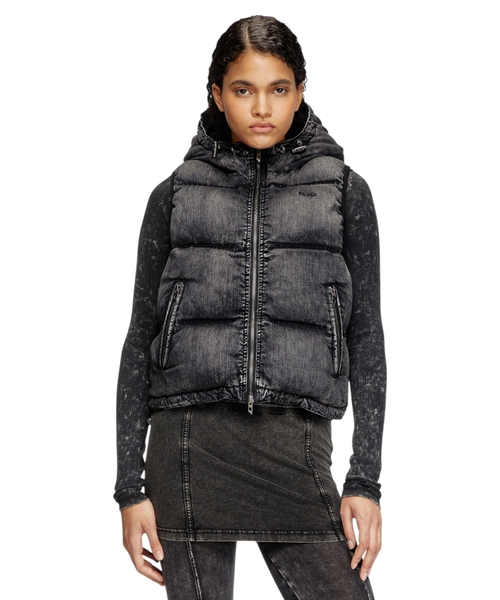 W-hopper kapüşonlu jilet