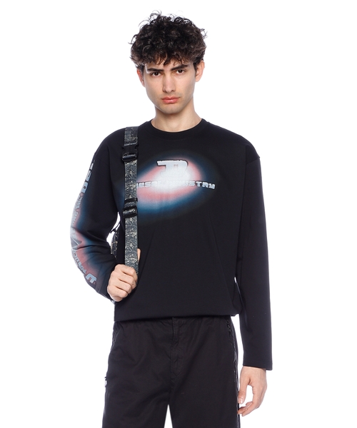 Qrafik printli uzunqol T-shirt