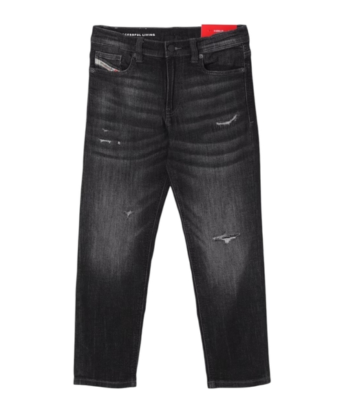 Düz biçimli denim şalvar