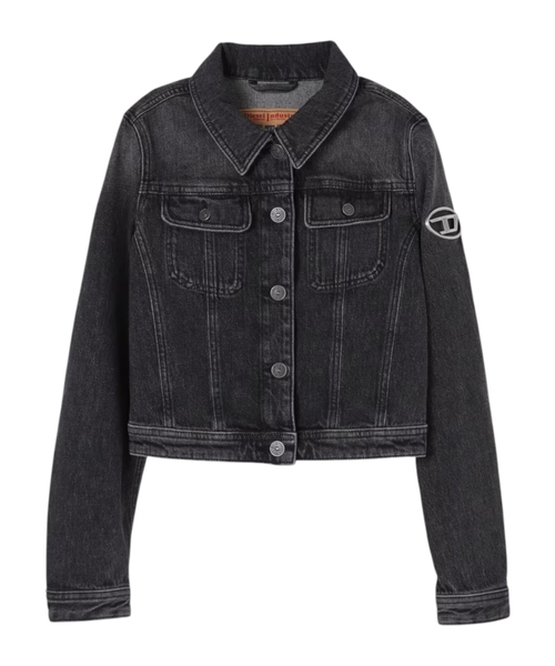 Denim jacket with logo