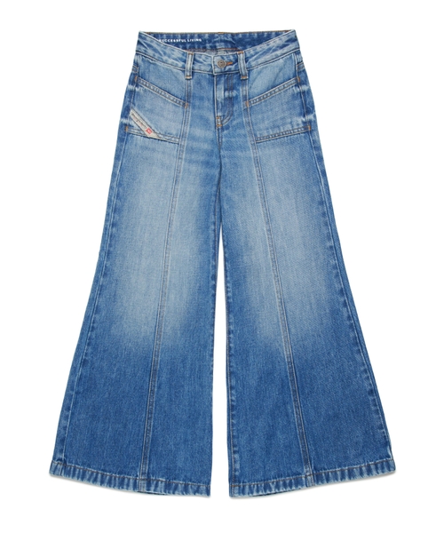 Bol biçimli denim şalvar