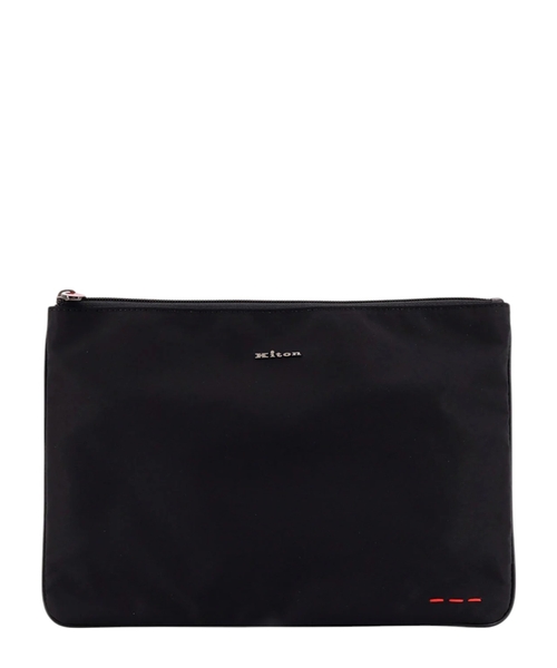 Nylon clutch with logo