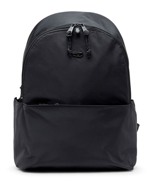 Backpack in satin-touch fabric