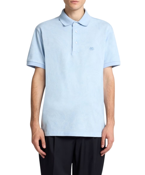 Paisley jacquard polo shirt