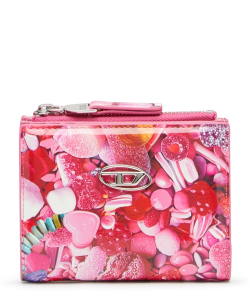 Loqo detallı printli portmone