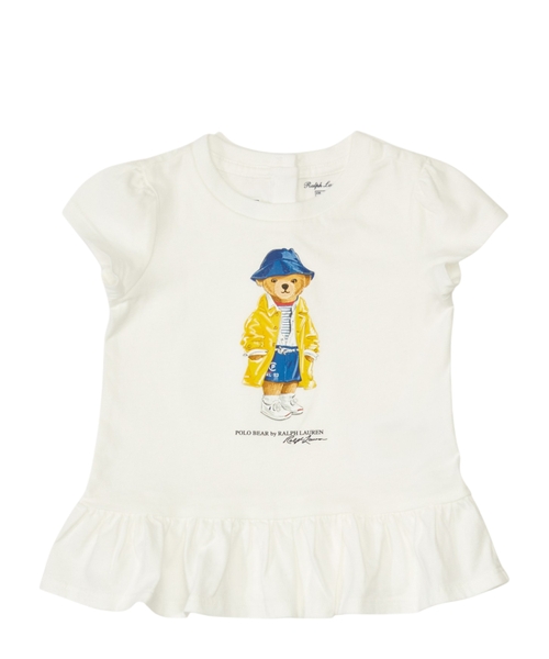 Polo Bear printli pambıq T-shirt
