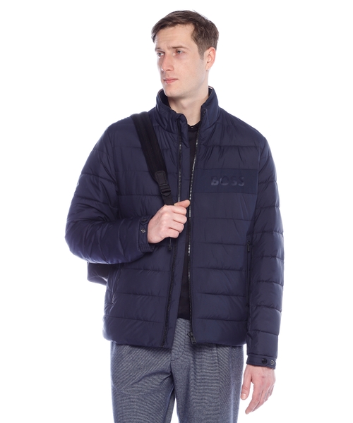 Water-repellent regular-fit jacket with logo detail