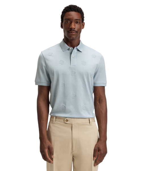 Поло из мерсеризованного хлопка с монограммой Double B